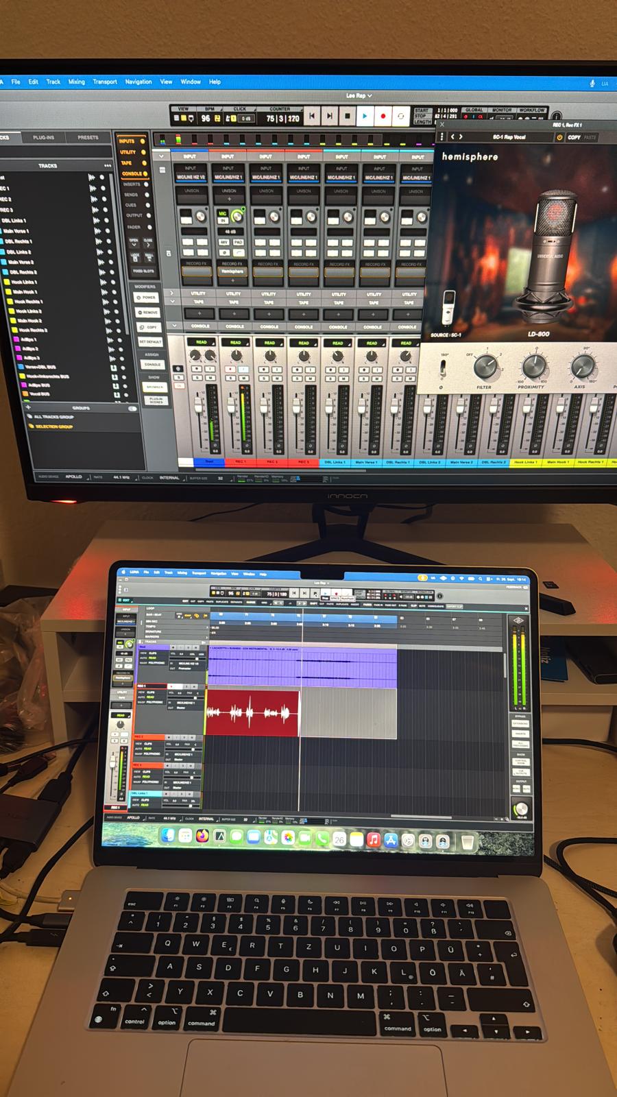 Studio Alexandru Bad Kissingen Aufnahmeraum Universal Audio